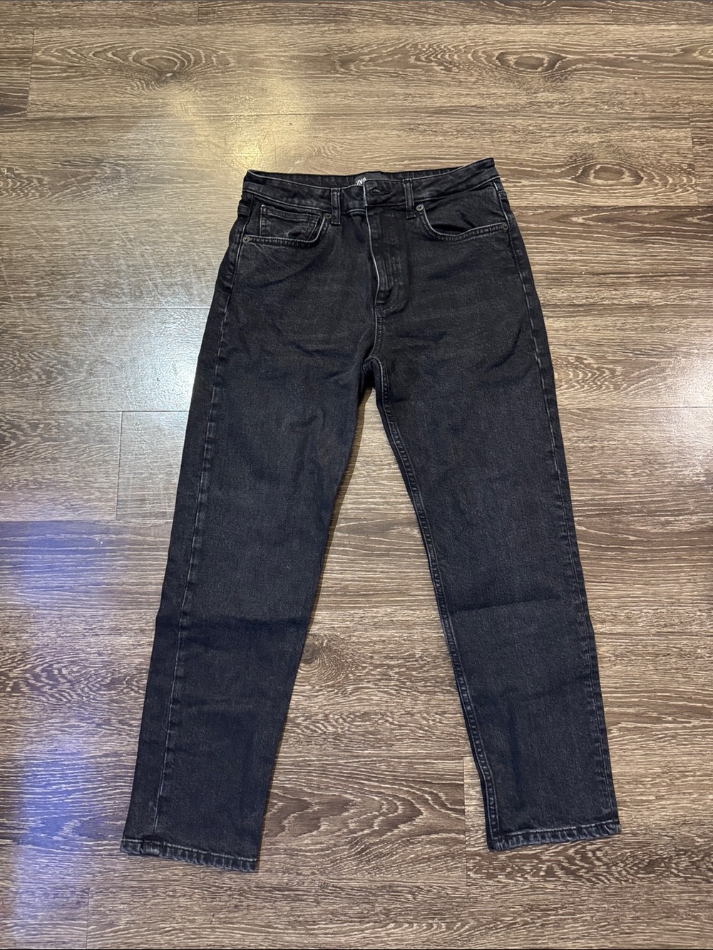 Zara Women's Black Cropped Ankle Jeans